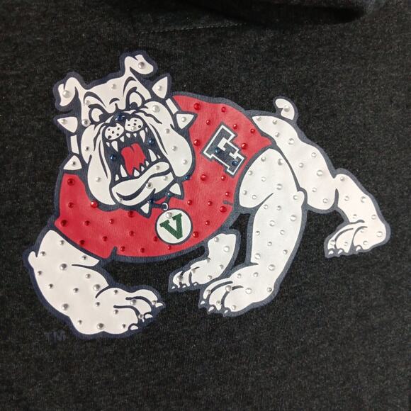 Colosseum Athletics Hoodie Women's Large Dark Charcoal Fresno State Full Zip - Picture 11 of 14